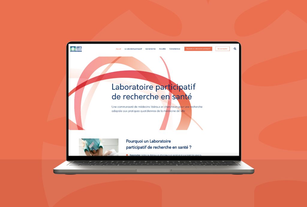 Création site web santé, l’agence Artenium signe la création et réalisation du site web laboratoire participatif de recherche en santé.