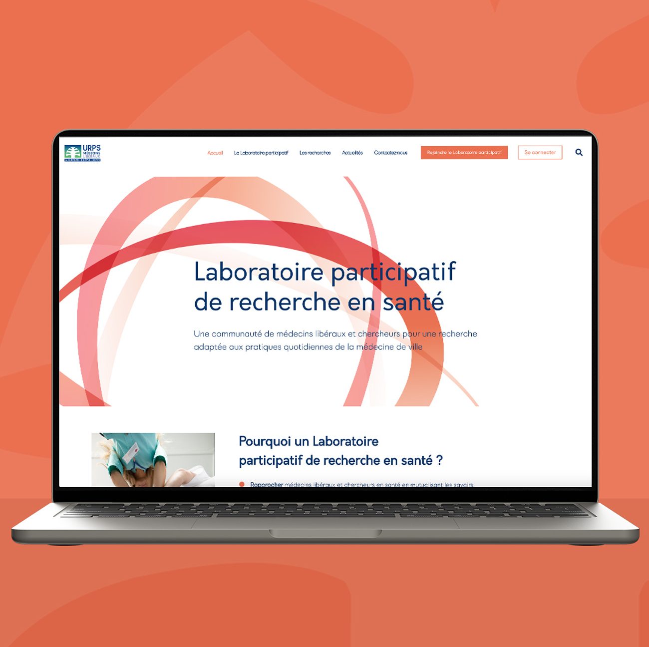 Création site web santé, l’agence Artenium signe la création et réalisation du site web laboratoire participatif de recherche en santé.