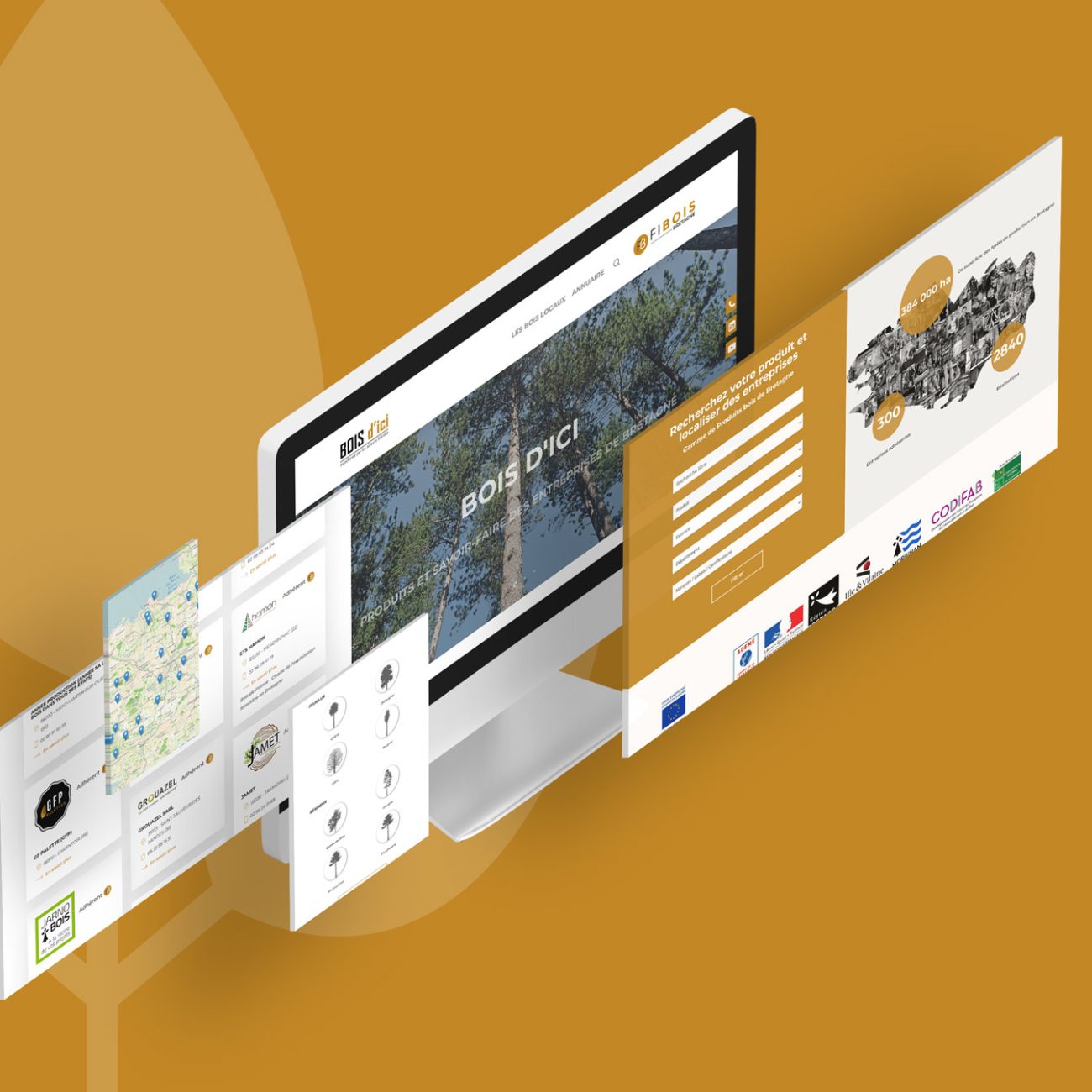 Aperçu du site web annuaire Bois d'ici bretagne.
