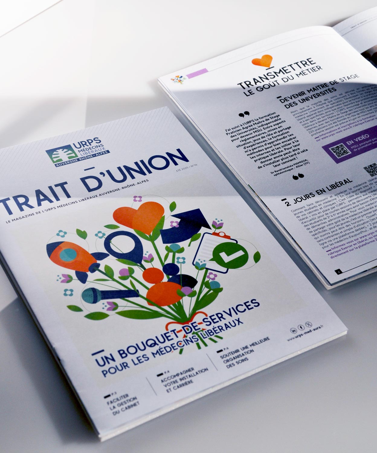 couverture lettre URPS - Campagne bouquet de services