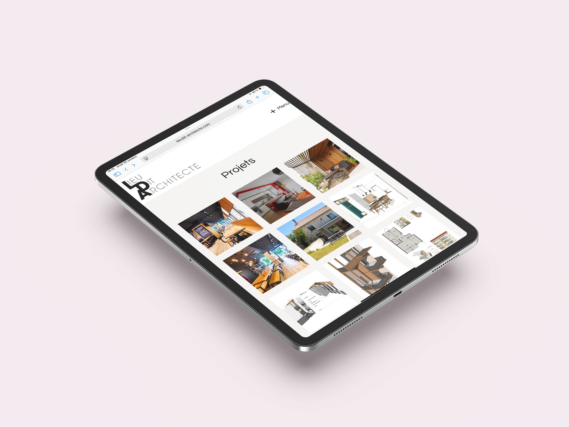 Créaton site internet pour le secteur bâtiment. Réalisé sous WIX plateforme CMS accessible
