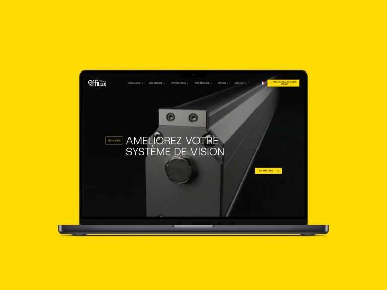 Page d'accueil site web industrie Paris Effilux