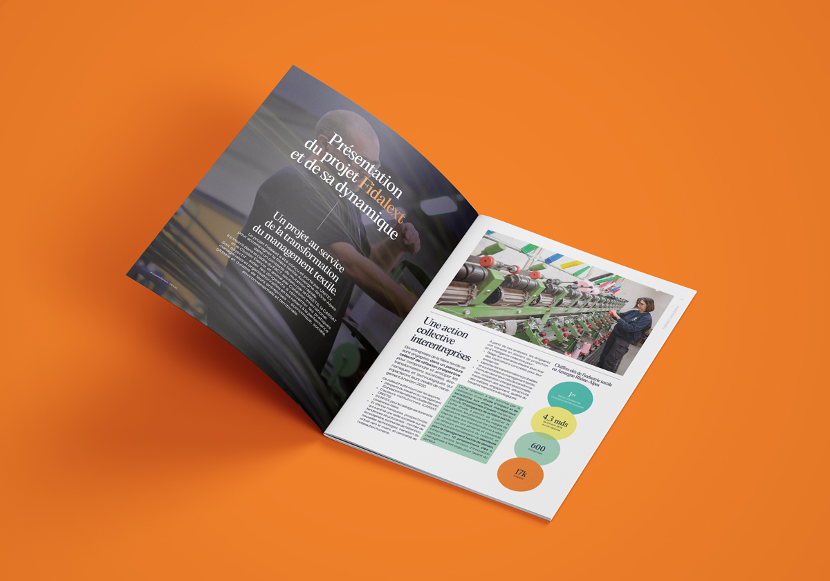 Pages intérieures du livre blanc créé par l'agence Artenium pour le client Unitex