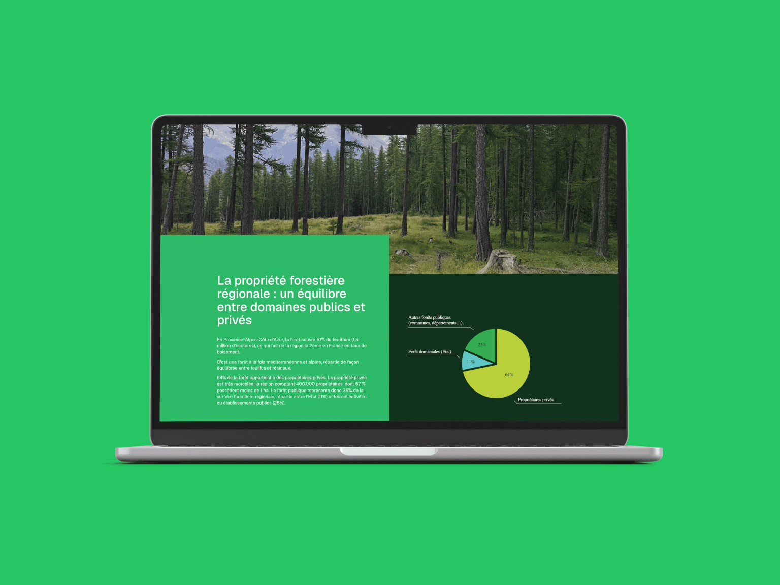 Ordinateur montrant une page du site web de Respir, conçu par l'agence artenium.